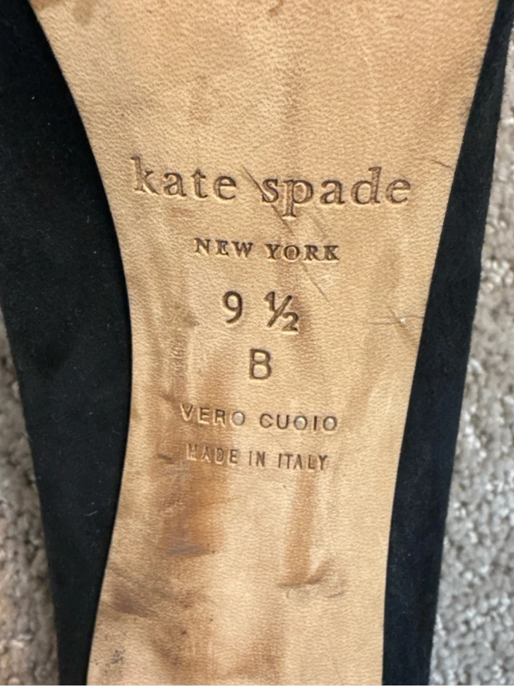 Kate Spade Black Suede High Heel Pumps